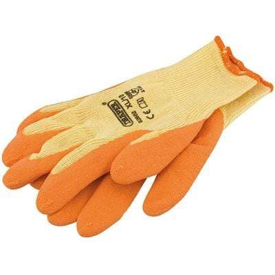 Orange Heavy Duty Latex Coated Work Gloves - Extra Large Tools and Workwear