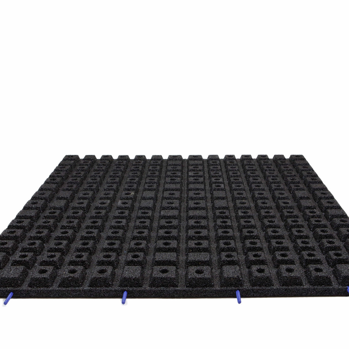 43mm Outdoor Rubber Gym Tiles – 1m x 1m Black outdoor garden mats