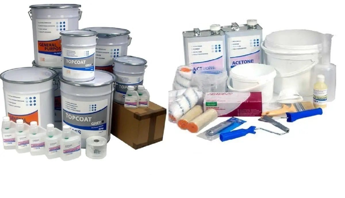 600grm  GRP Fibreglass Roofing Kits with Dark Iron Grey Topcoat Heavy Duty Fibre Glass Roofing Kits