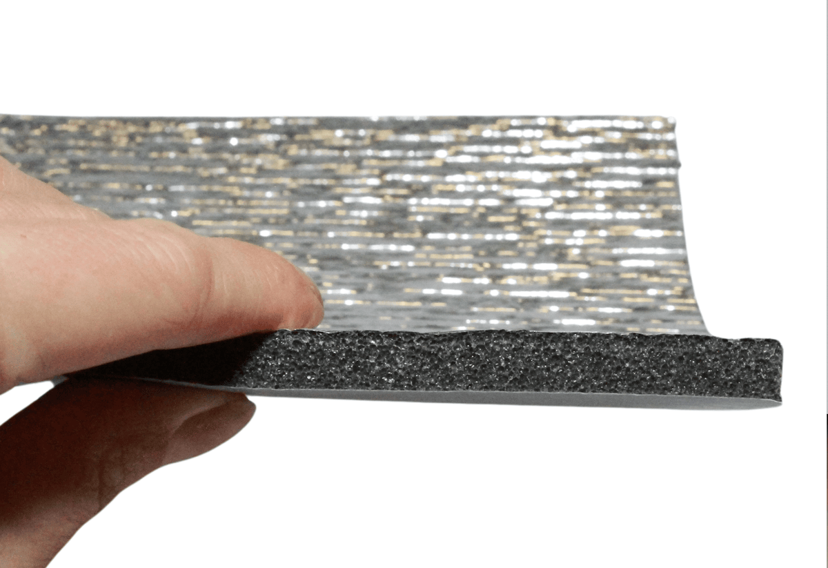 5m² Automotive Insulation Mat Foil Faced Self Adhesive Heat Reflector Foam, GlassMAT PE Thermal Van Liner