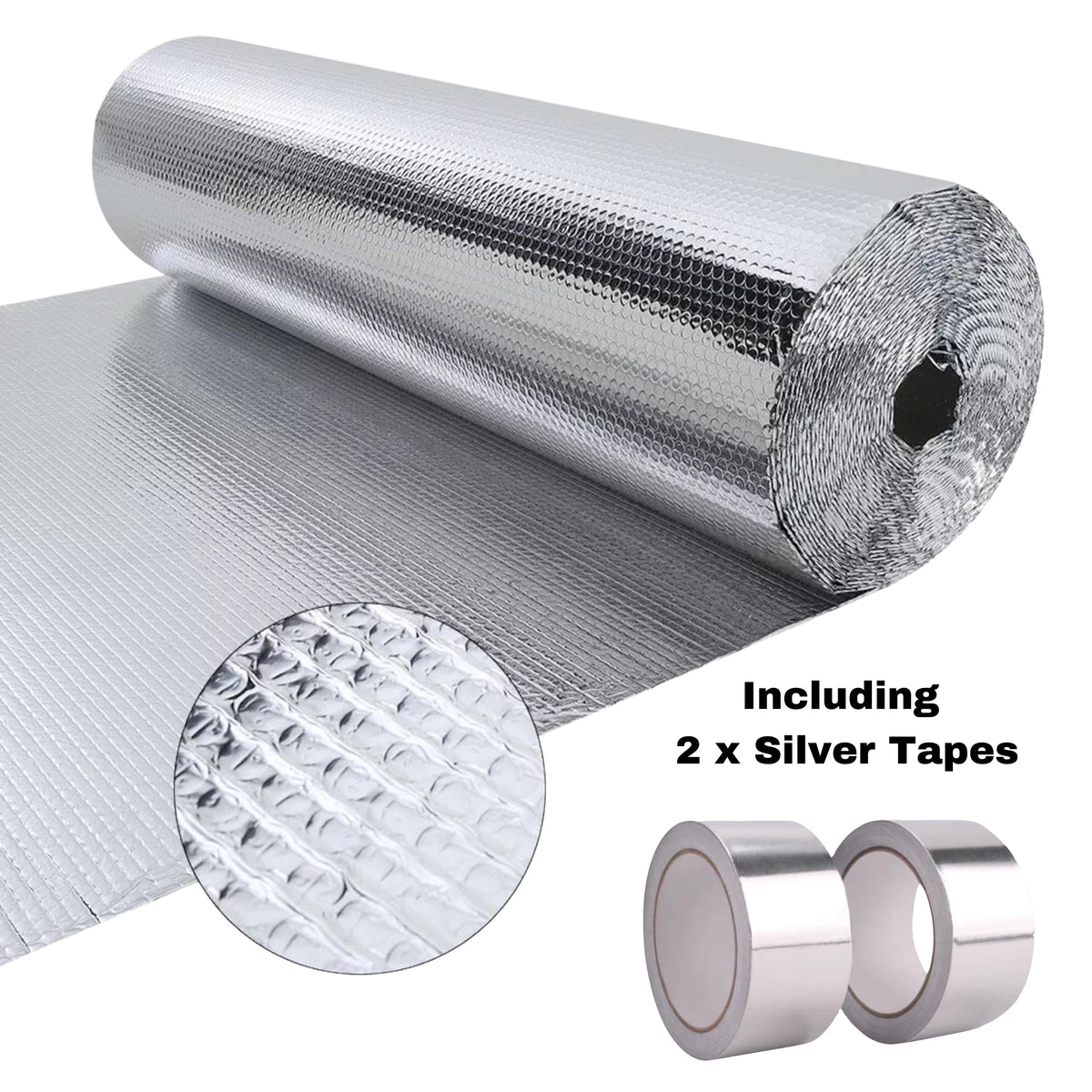 Basic 10m² Bubble Foil Reflective Kit + 2 x Tape