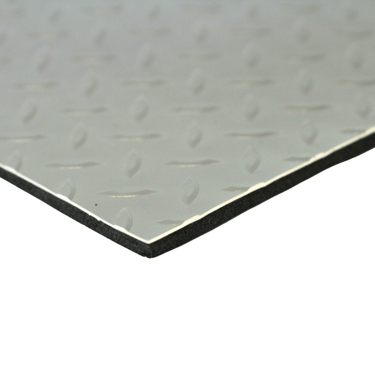 Floorflex Grey Camper Van Floor Soundproofing Checker 5mm PVC Mat + Foam