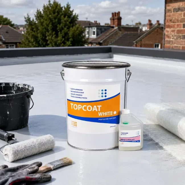 Topcoat White Fibre Glass Roofing