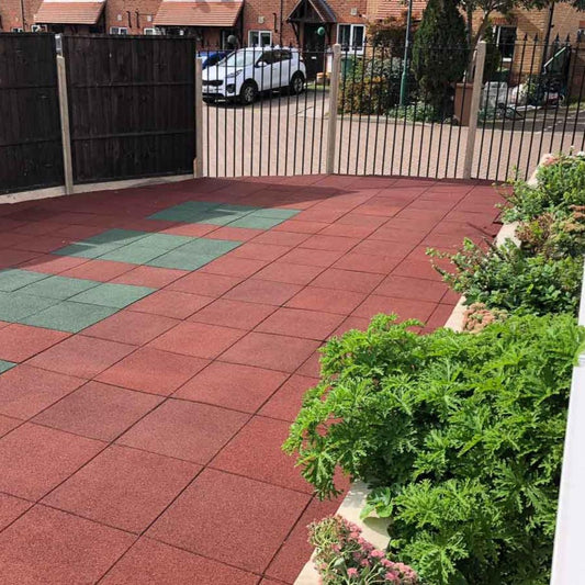 Outdoor Rubber Paving Slabs Playground Tiles
