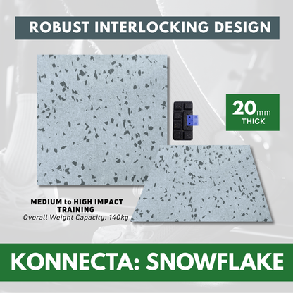 20mm Konnecta Snowflake Self-Locking Gym Flooring Mat