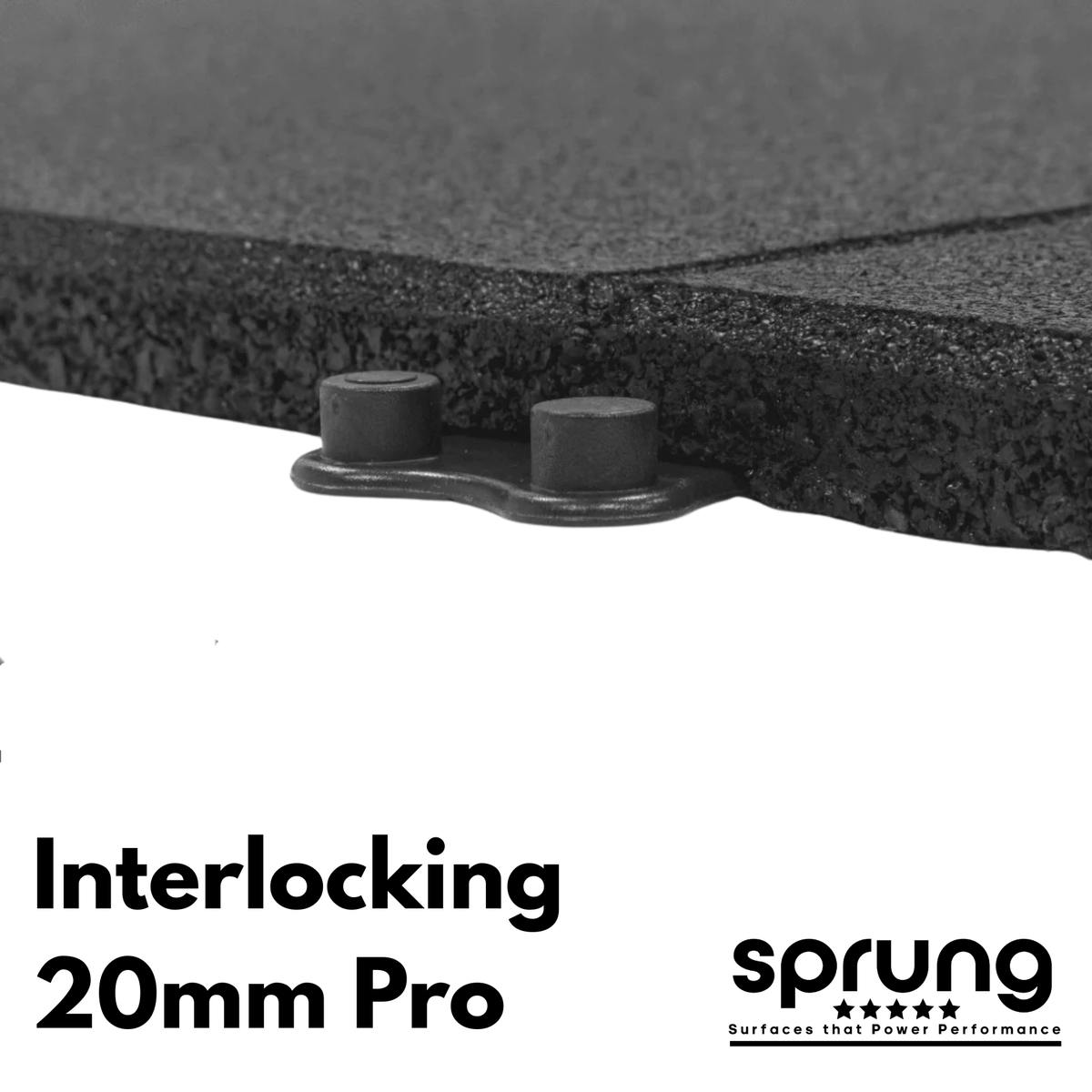 20mm PRO Interlocking Gym Tiles – Connection Inserts Included GYM FLOORING