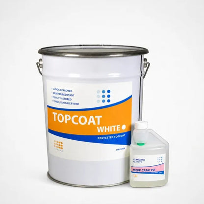 Topcoat White 1kg of White Topcoat Fibre Glass Roofing