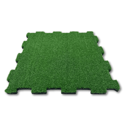 Interlocking Turf Puzzle Tiles Green