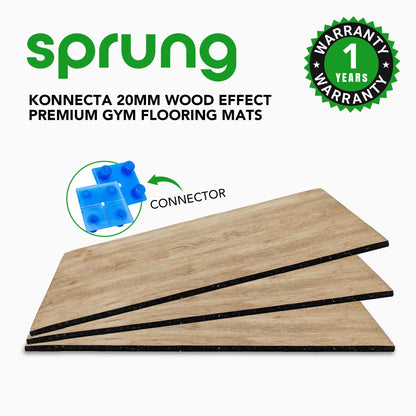 20mm Konnecta Wood Effect Gym Flooring Mats