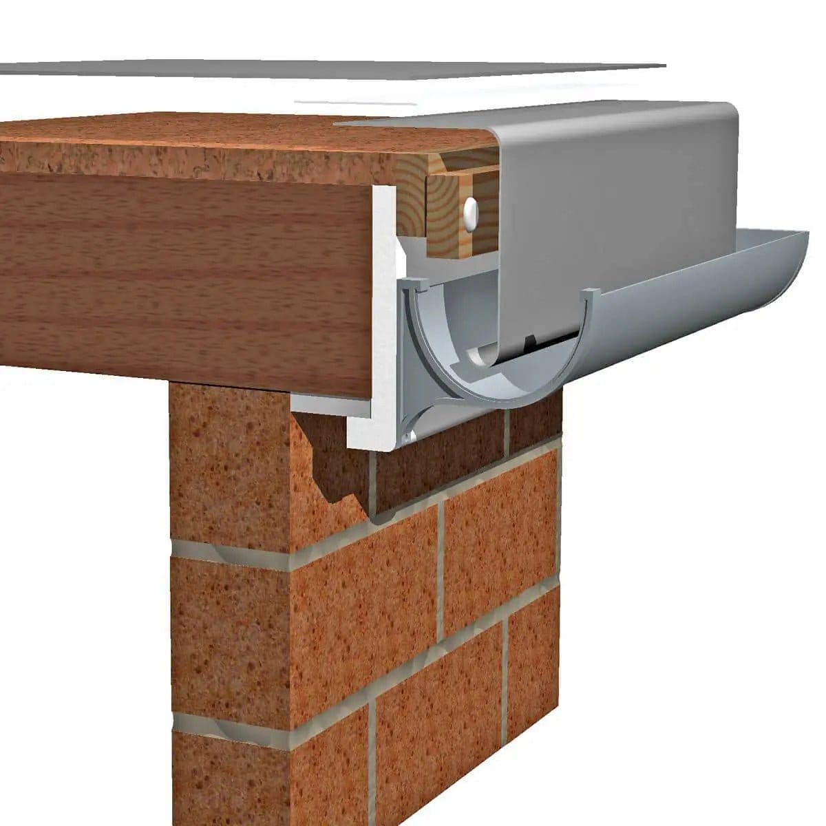 A200 Medium Drip Trim for Flat Roofing - Heavy Duty 600gsm Fibreglass, 3m Lengths Fibre Glass Roofing Trims