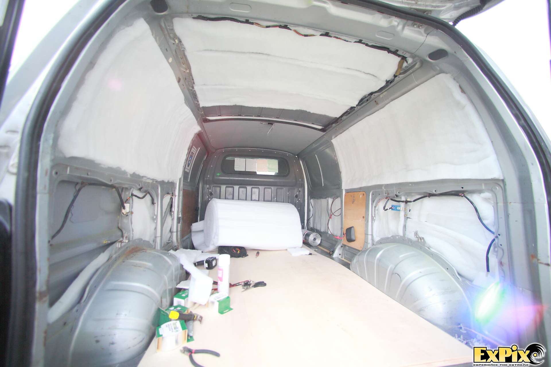 25mm Adhesive Campervan Thermal Fleece Insulation - Recycled Polyester Gap Filler for Van Conversion Thermal Van Liner
