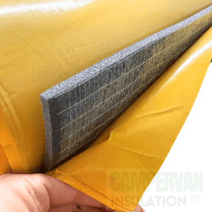 Off Cuts - 5mm Adhesive Sound Absorbing Polyethylene Foam insulation, 1m x 2m (2 x Rolls) Thermal Van Liner