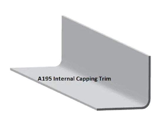 AT195 INT Trim  Flange widths 105mm and 85mm. Length: 3 metres Fibre Glass Roofing Trims