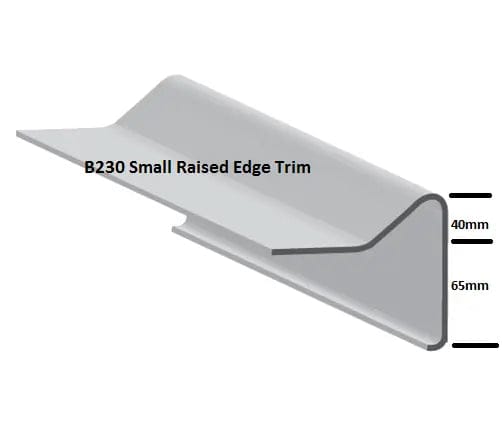 B230 Small Raised Edge Trim - Heavy-Duty GRP Fibreglass Roof Edge for Professional Finish Roofing Tool Kits & Acessories