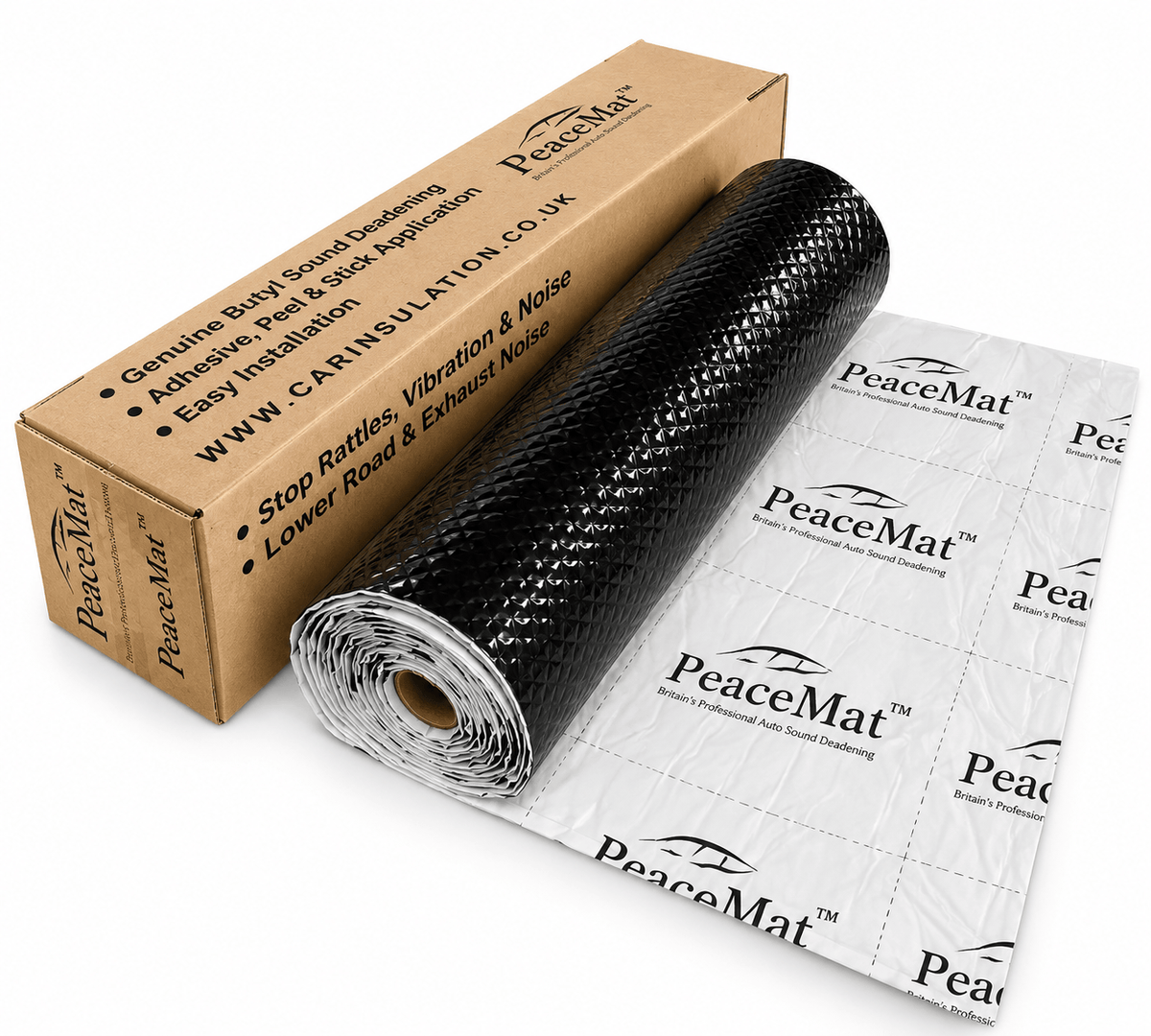 Camper Van Sound Deadening Mat, PeaceMAT XR 2m Roll in Black Sound Deadening