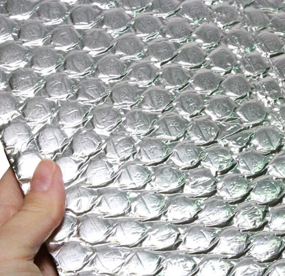 Basic 10m² Bubble Foil Reflective Campervan Insulation Kit + 2 x Silver Tape Thermal Van Liner