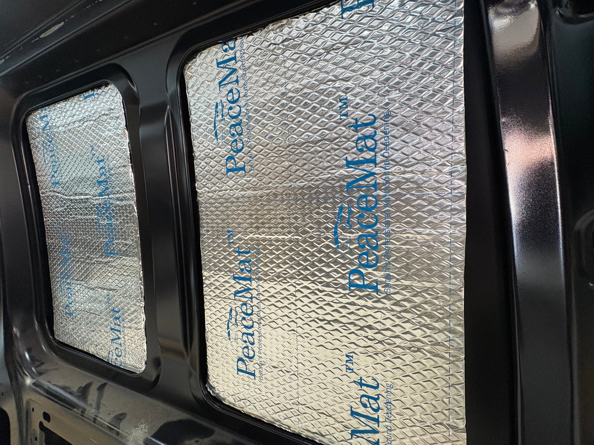 Camper Van Noise Dampening Mat, PeaceMAT XR, 4m Roll in Silver Sound Deadening