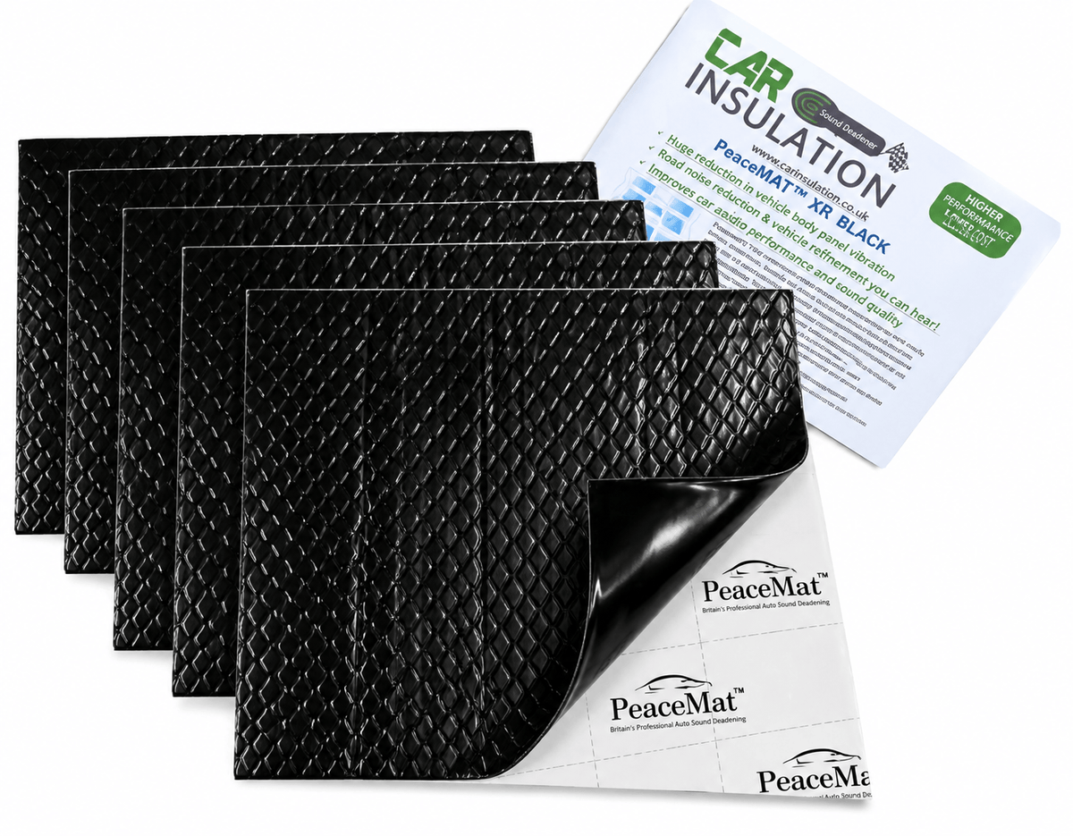 Campervan Sound Deadening Mats - 20x Black Butyl Soundproofing Sheets for Car & Van (PeaceMAT XR) Sound Deadening