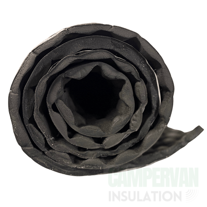 Off Cuts - 12mm Adhesive Egg Crate Shaped Sound Absorbing Closed Cell Foam, 1m x 2m Roll Thermal Van Liner