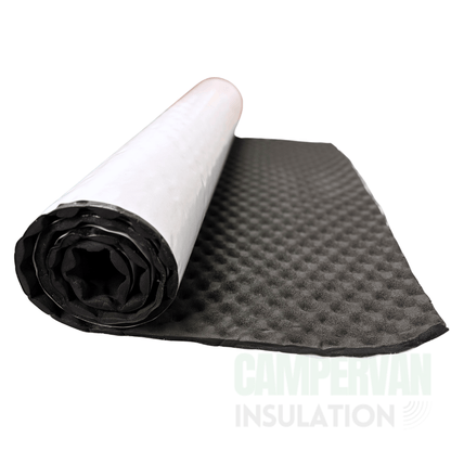 Off Cuts - 12mm Adhesive Egg Crate Shaped Sound Absorbing Closed Cell Foam, 1m x 2m Roll Thermal Van Liner