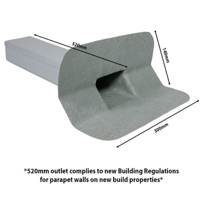 GRP Through Wall/ Parapet Outlet Fibre Glass Roofing Trims