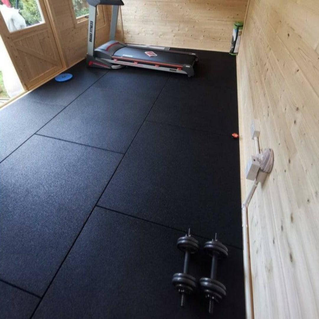 30mm Sprung PRO Gym Floor Tile - Rubber Heavy Duty Gym Flooring GYM FLOORING