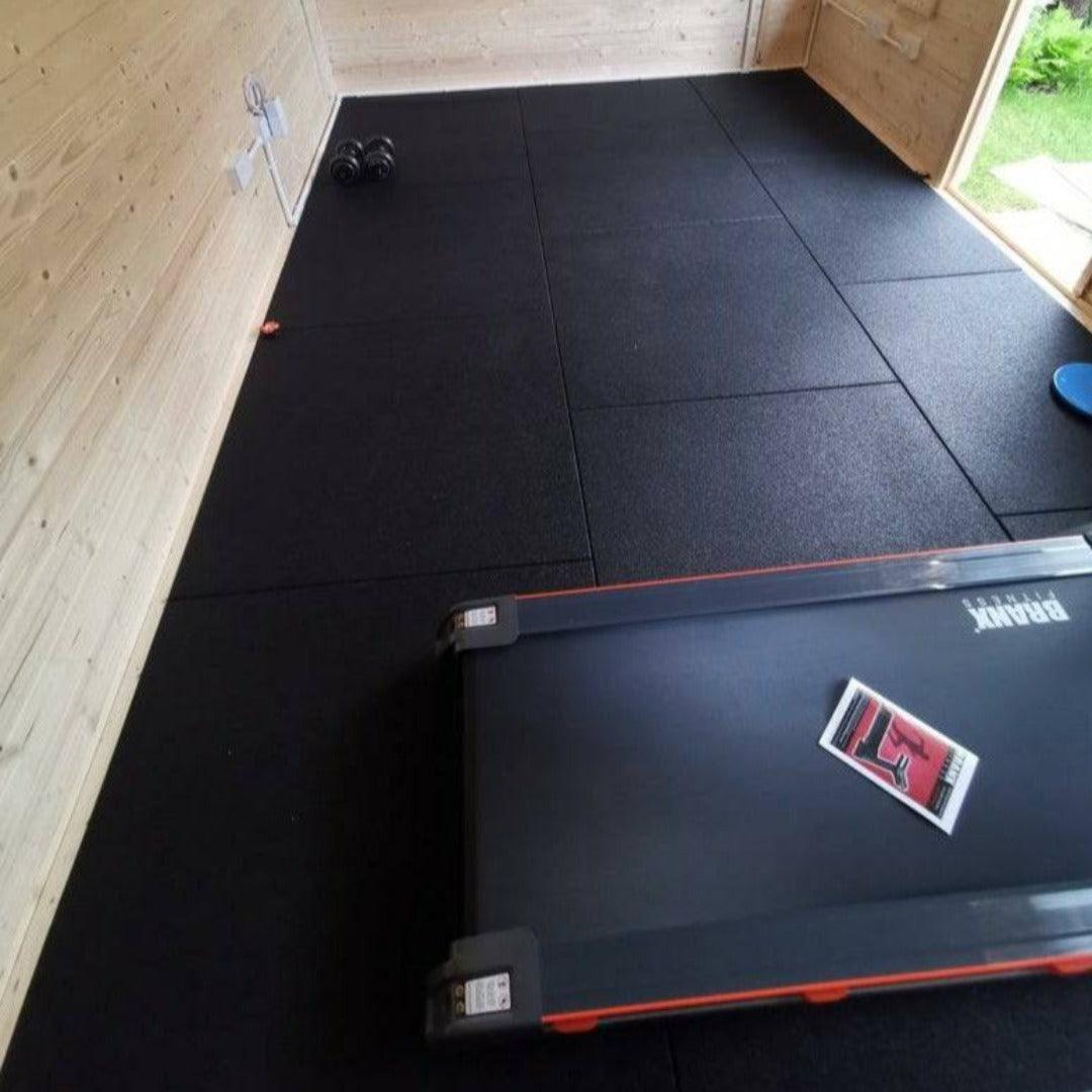 30mm Sprung PRO Gym Floor Tile - Rubber Heavy Duty Gym Flooring GYM FLOORING