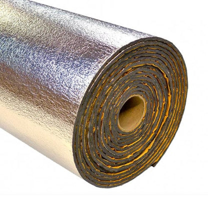 5m² Automotive Insulation Mat Foil Faced Self Adhesive Heat Reflector Foam, GlassMAT PE Thermal Van Liner