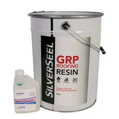 Silverseel  fire retardant BS476 Part 3 FAB. Roofing Resin  Free Catalyst 20kg Resin