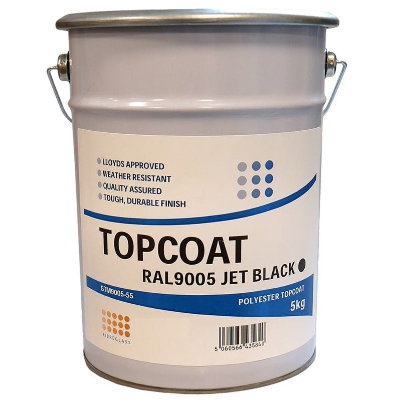 Topfast RAL9005 Jet Black With Catalyst Resins & Topcoats