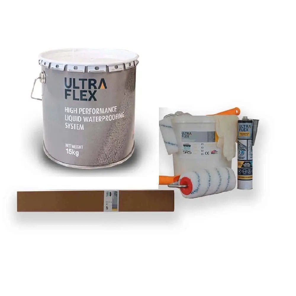 Ultra-Flex Grp kits - Can Be applied direct to Asphalt/Concrete and Metal without re-boarding (The Only kits available online). Fibre Glass Roofing