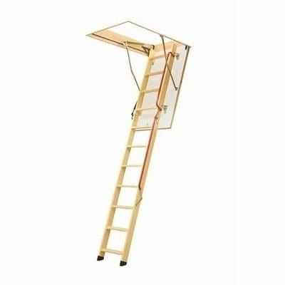 LWL Extra Wooden Loft Ladder with Unfolding Support Mechanism - All Sizes
