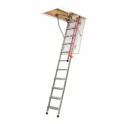 LML Lux Metal Loft Ladder with Unfolding Support Mechanism