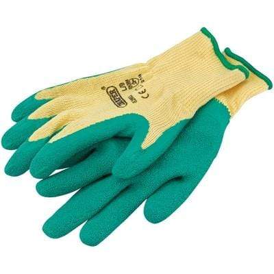 Green Heavy Duty Latex Coated Work Gloves - Large Tools and Workwear