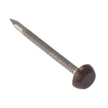 Load image into Gallery viewer, Forgefix Light Duty Cladding Pins (Box of 250) - Full Range Stainless Steel/Brown Head / 40mm Timber Nails
