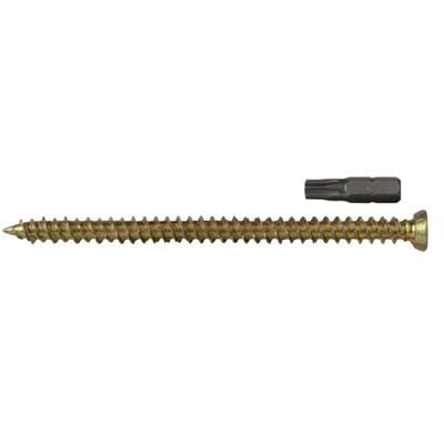 Forgefix Concrete Frame Screw - Zinc Yellow (Box of 100) - All Sizes Building Materials