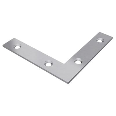 Zinc Plated Mending Plates - All Sizes 50mm x 50mm x 10mm (Corner) (Pack of 25) Building Materials