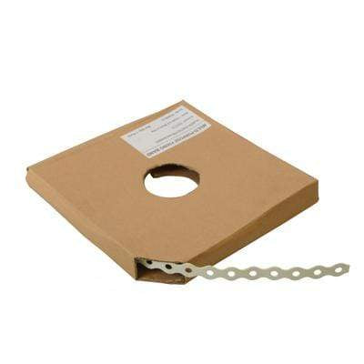 Forgefix Contractor Fixing Banding (Box of 10) - All Sizes 12mm x 0.8mm x 10m - Pre Galvanised/White Plastic Coated Building Materials