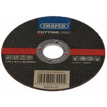 Load image into Gallery viewer, Draper Flat Stone Cutting Disc - All Sizes 115 x 2.5 x 22.23mm

