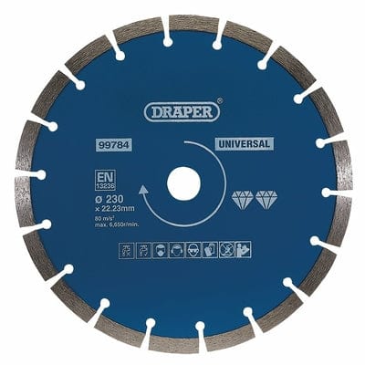 Draper Diamond Blade - All Sizes 230mm / Segmented Diamond Blade