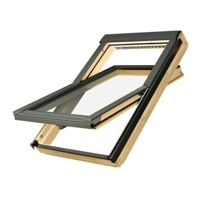 Fakro Natural Pine Laminated Sound Reducing Centre Pivot Window - All Sizes