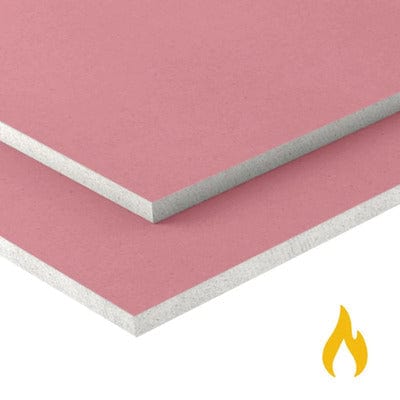 Fire Resistant Plasterboard Tapered Edge (2.4m x 1.2m) - All Sizes