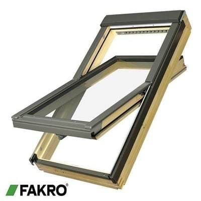 FAKRO FTP-V P2 Natural Pine Ctr Pivot Window - All Sizes Fakro Roof Windows